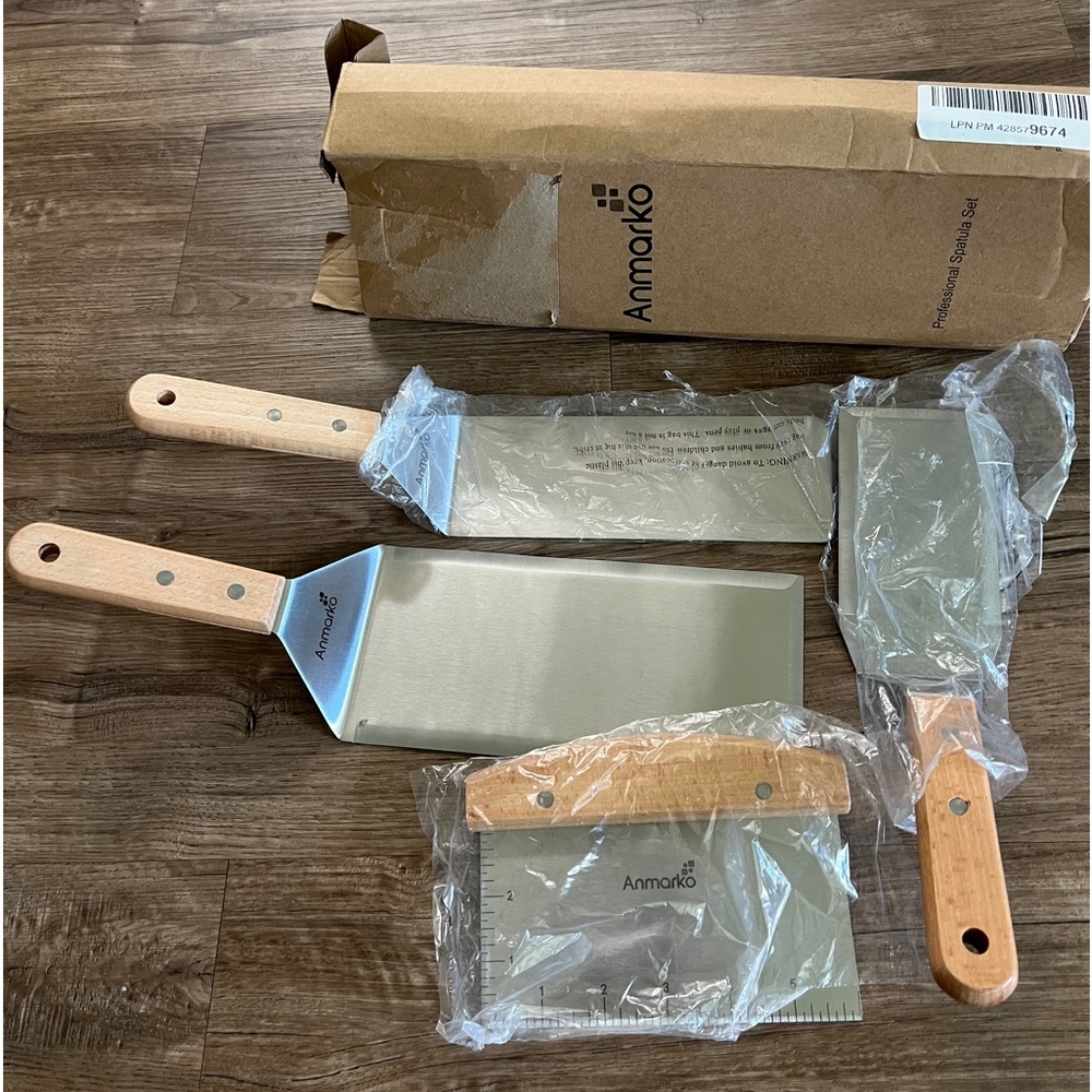 Anmarko Stainless Steel Metal Spatula Set-